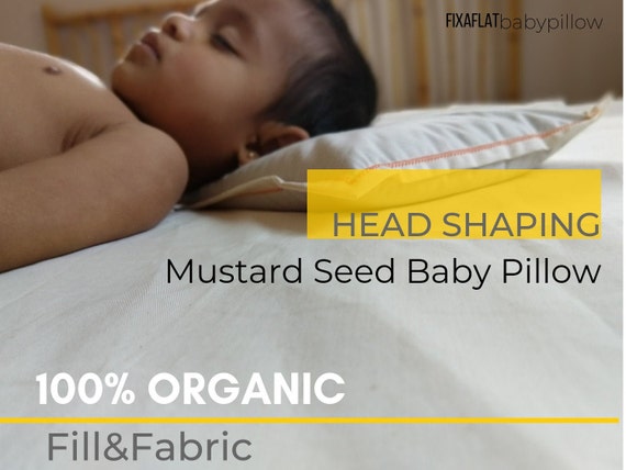 mustard pillow for flat head