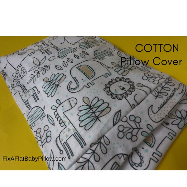 Mix-N-Match Cotton Pillow Covers For Baby Pillow- Add-On Item Ships for Free w/ Mustard Seed Infant Pillow For Flat Heads