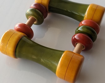 Houten Baby Rammelaars-Premium Speelgoed-Waldorf Montesorri Stijl Baby Douche Cadeau-Handgemaakt door een Artisan Co-op - Fair Trade Cert.