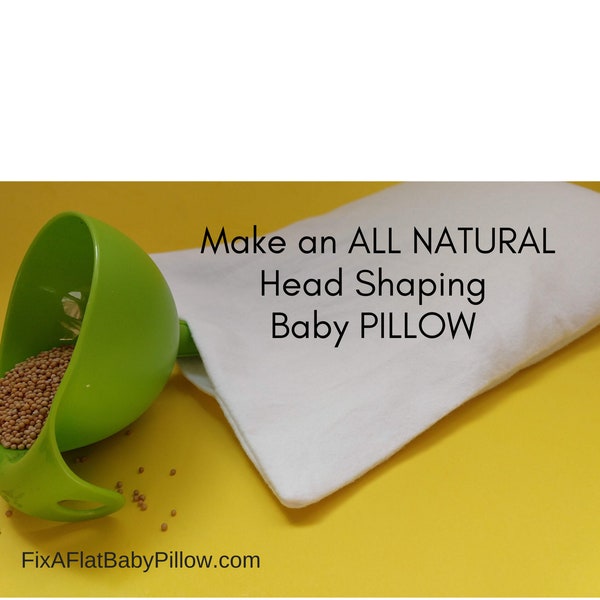 DIY Zippered Head Shaping Baby Pillow Form-Prevent & Remedy Plagiocephaly- 12X8" DIY Zippered Cotton Lumbar Support by  FixAFlatBabyPillow