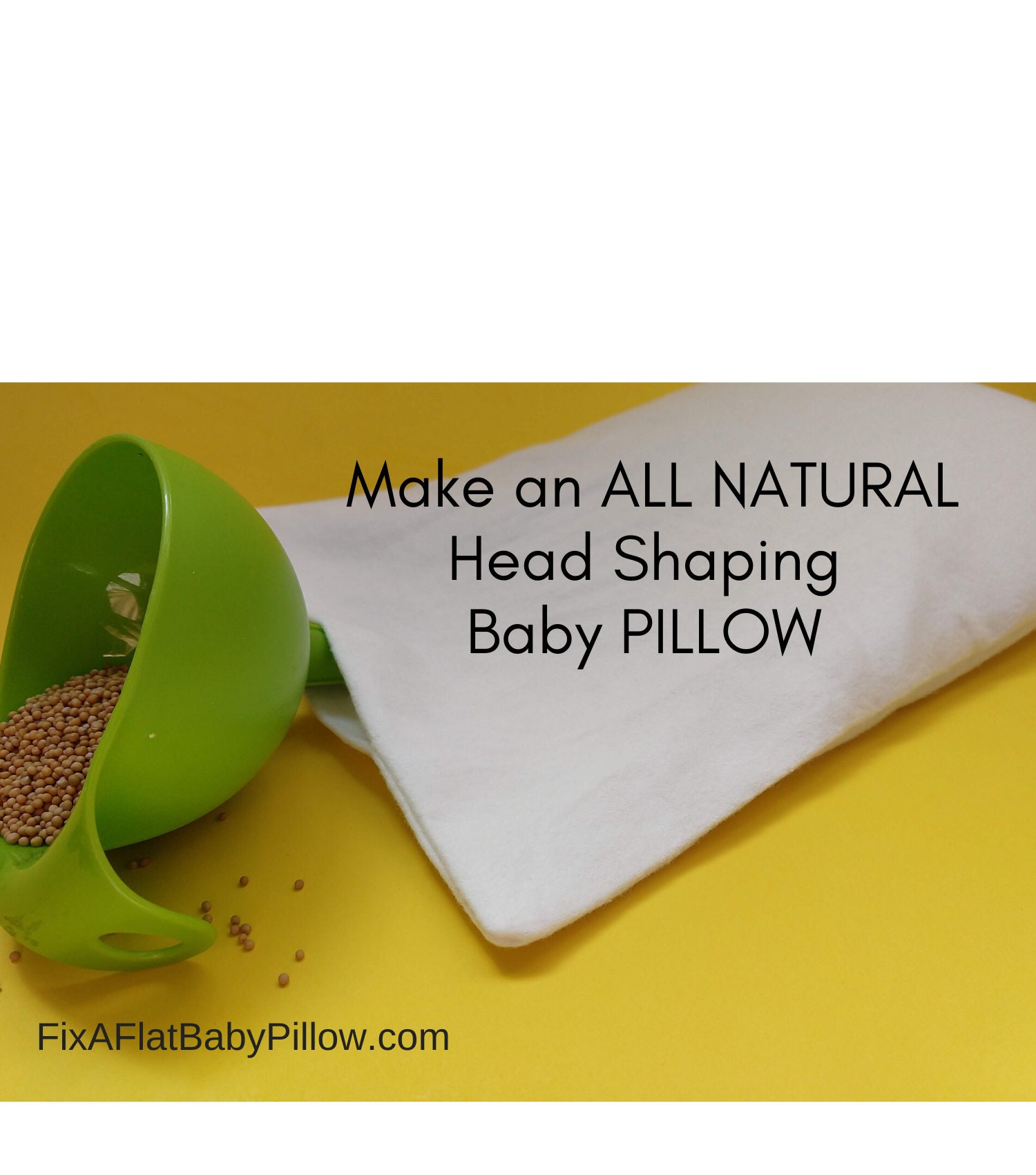 mustard pillow for flat head