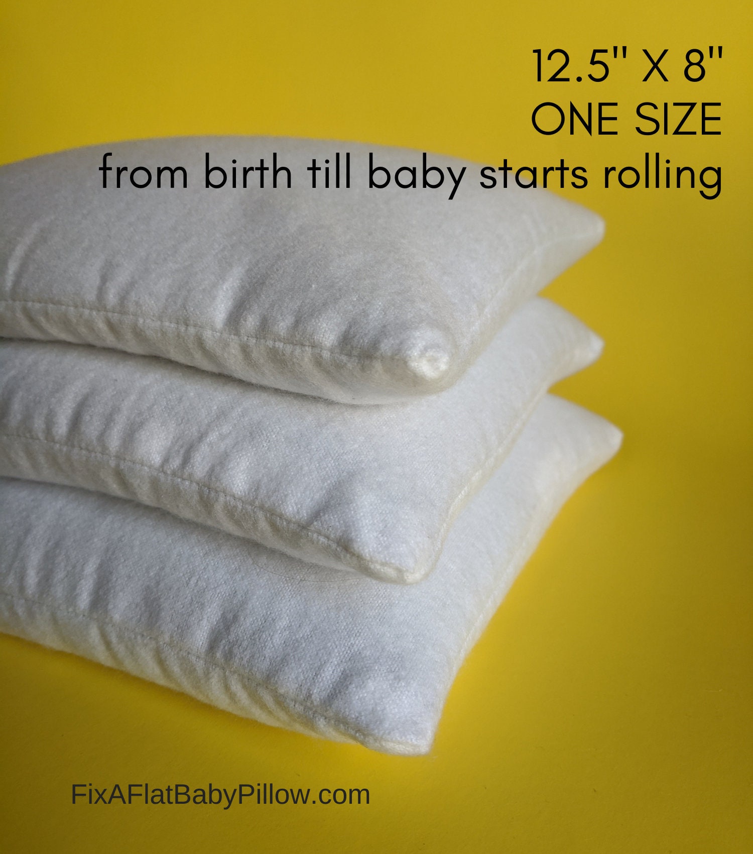 ALL Natural Mustard Seed Baby Pillow for Head Shaping certified Organic