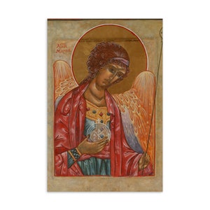 Carte postale Archange Michael, carte postale Saint Michel, cadeau Saint Michel, papeterie, carte de correspondance de saints catholiques, cadeau ange gardien