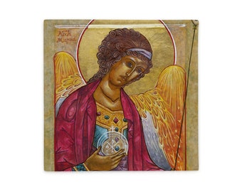 Archangel Michael Throw Pillow Case, Saint Michael Decorative Sofa Pillow Cushion Case, Religious Catholic Case, St Michael Gift