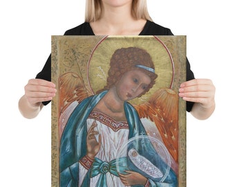 Beschermengel Canvas Print, Spirituele Religieuze Godin Wall Art Canvas, Christian Home Decor, Katholieke Engel Canvas, Christus Geschenken