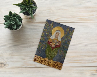 Postal de la Diosa Gaia, Postal Sagrada Femenina, Tarjeta de Nota de la Diosa de la Tierra, Tarjeta Postal Religiosa, Tarjetas Impresas, Regalos de Diosa para ella