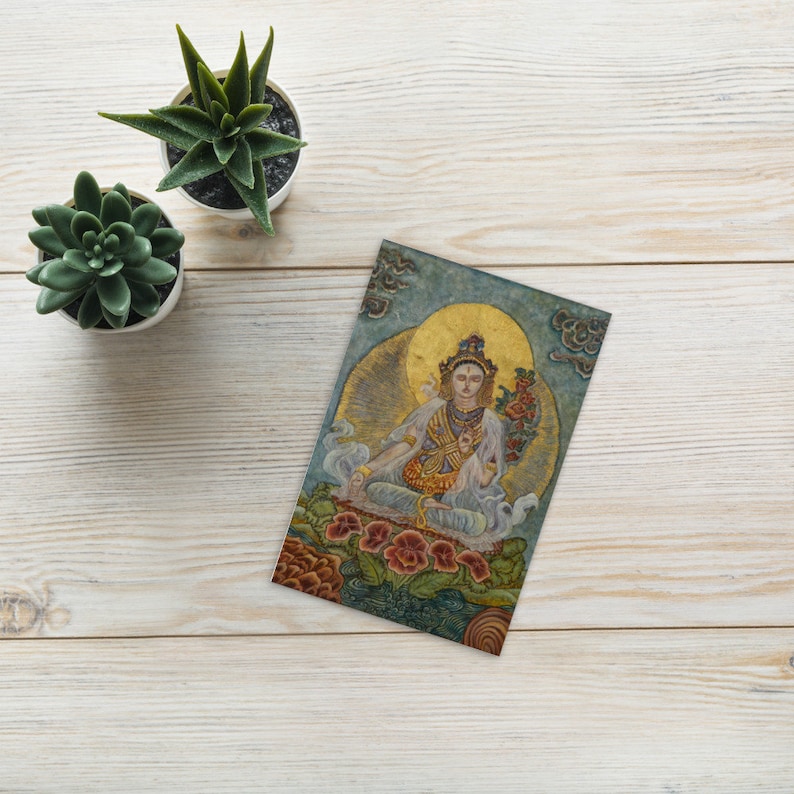 White Tara Buddhist Postcard