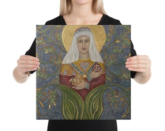 Gaia Goddess Canvas Print, Sacred Catholic Canvas, Christian Religious Wall Art Canvas, Spiritual Artwork, Mother Earth, Divine Feminine