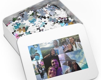 Custom Photo Collage Jigsaw Puzzle 300 Piece Personalised Picture with Box Gift