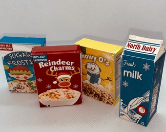 Mini cereali natalizi e latte per elfo - DOWNLOAD immediato