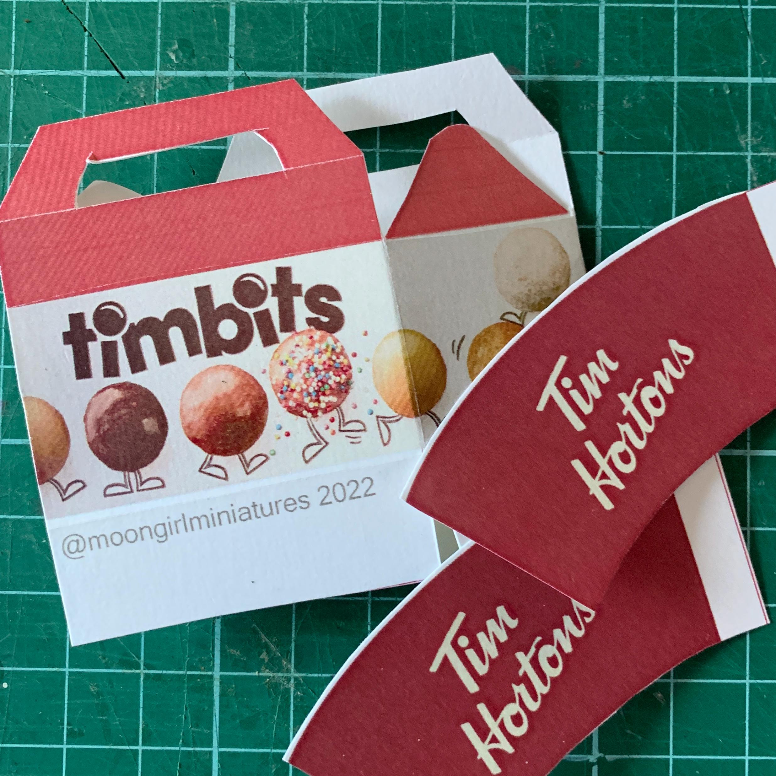 Timbits Box Craft Timbits Box and Coffee Cups - INSTANT DOWNLOAD - Etsy