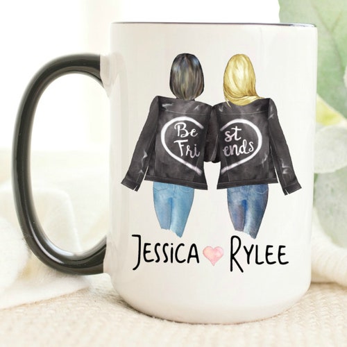 Long Distance Friendship Best Friends Coffee Mug State to Etsy