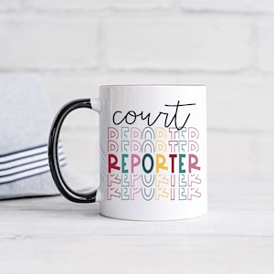 Court Reporter Coffee Mug - Stenographer - Steno Machine - Gift For Court Reporter
