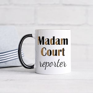 Court Reporter Coffee Mug - Stenographer - Steno Machine - Gift For Court Reporter