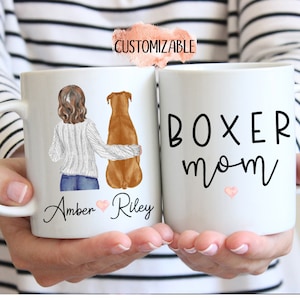 Boxer Mom Coffee Mug - Boxer Mom - Gift For Christmas - Cute Coffee Mug - Dog Mom