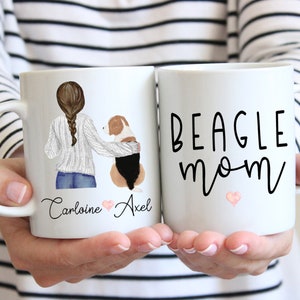 Beagle Mom Coffee Mug - Beagle Lover - Gift For Christmas - Cute Coffee Mug - Dog Mom