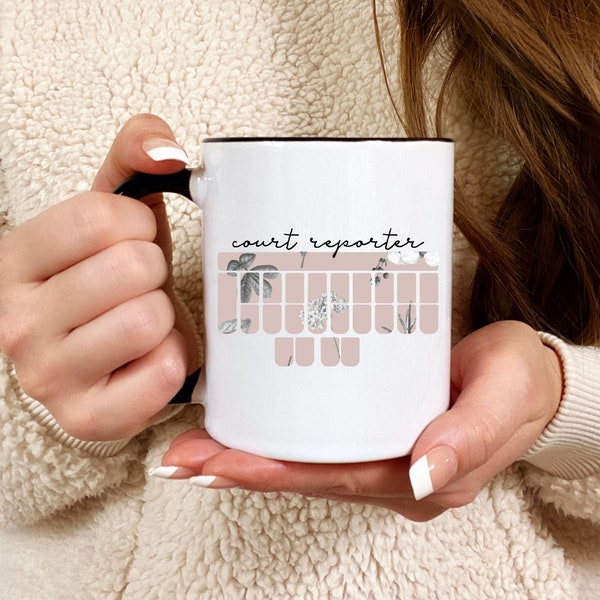 Court Reporter Coffee Mug - Stenographer - Steno Machine - Gift For Court Reporter