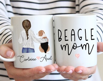 Beagle Mom Coffee Mug - Beagle Lover - Gift For Christmas - Cute Coffee Mug - Dog Mom