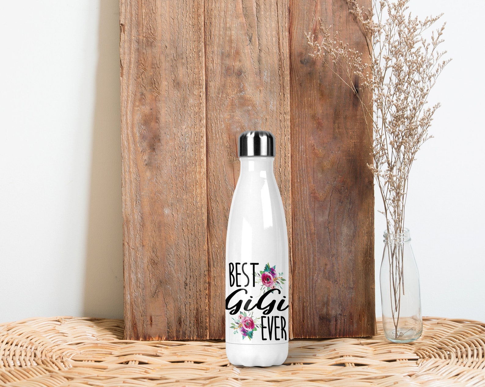 Best Gigi Ever Stainless Steel Water Bottle Pregnancy Reveal Etsy