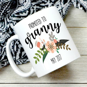 Promoted To Granny Coffee Mug Granny Gift Christmas Gift For Grandma Grandparents Day Gift From Grandchild Pregnancy Announcement image 2