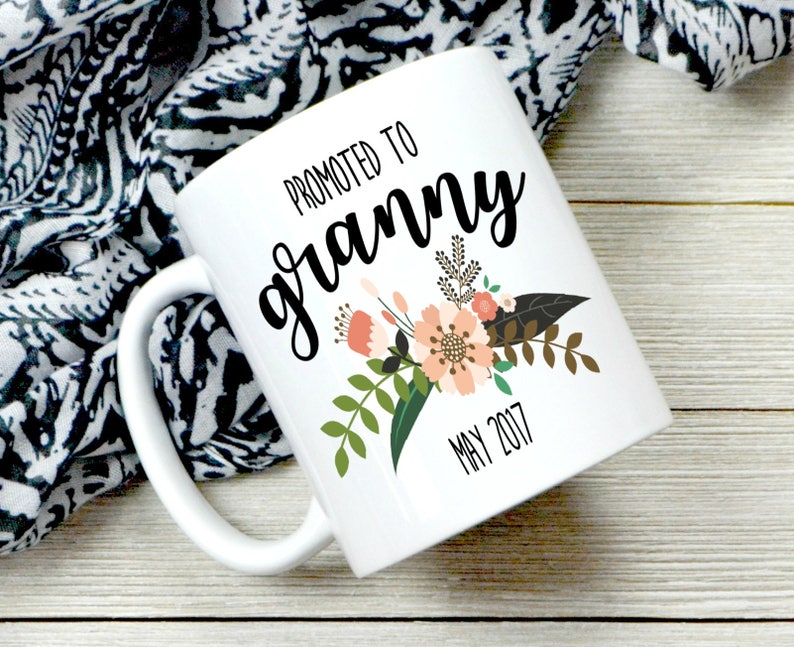 Promoted To Granny Coffee Mug Granny Gift Christmas Gift For Grandma Grandparents Day Gift From Grandchild Pregnancy Announcement image 2