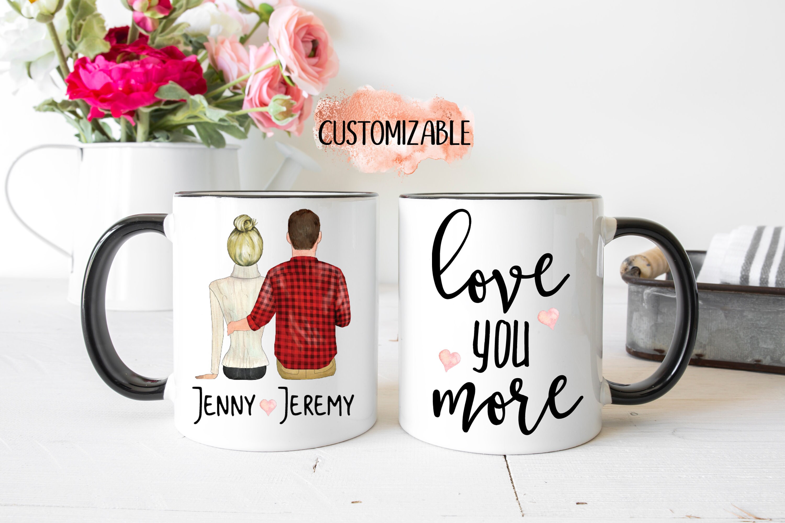 Love You More Coffee Mug for Couples Valentines Day Gift - Etsy