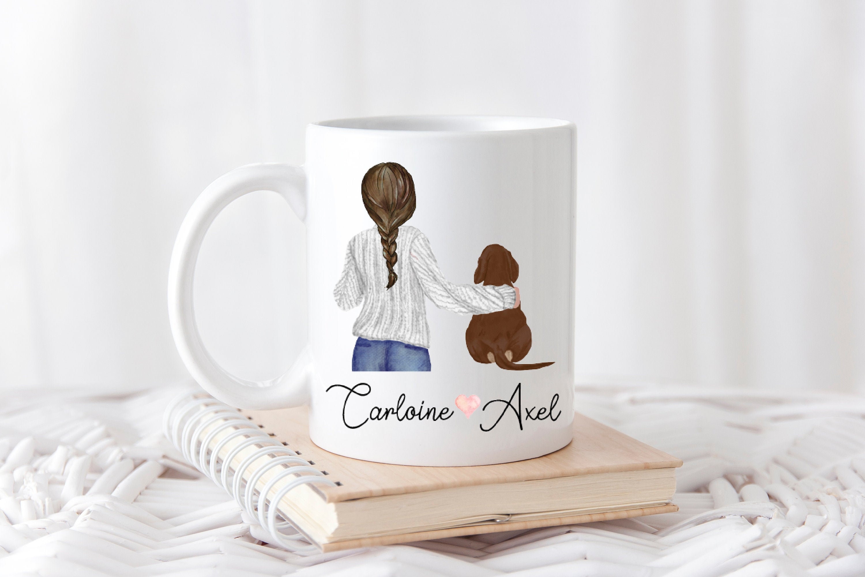 Girl and hotsell dog mug