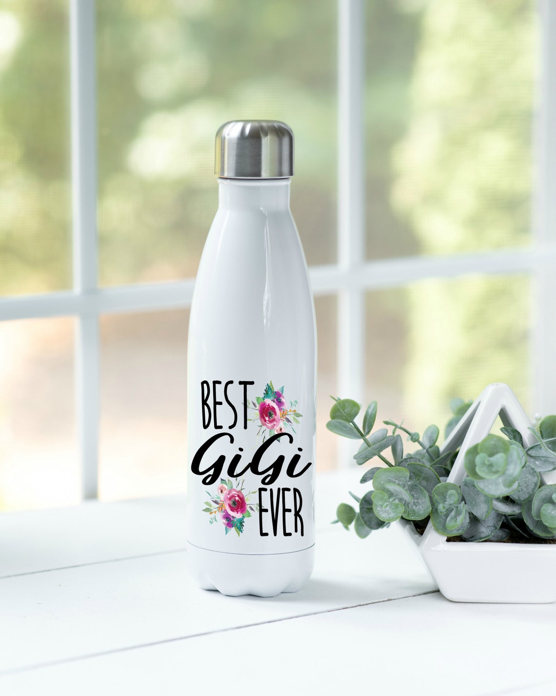 Best Gigi Ever Stainless Steel Water Bottle Pregnancy Reveal Etsy