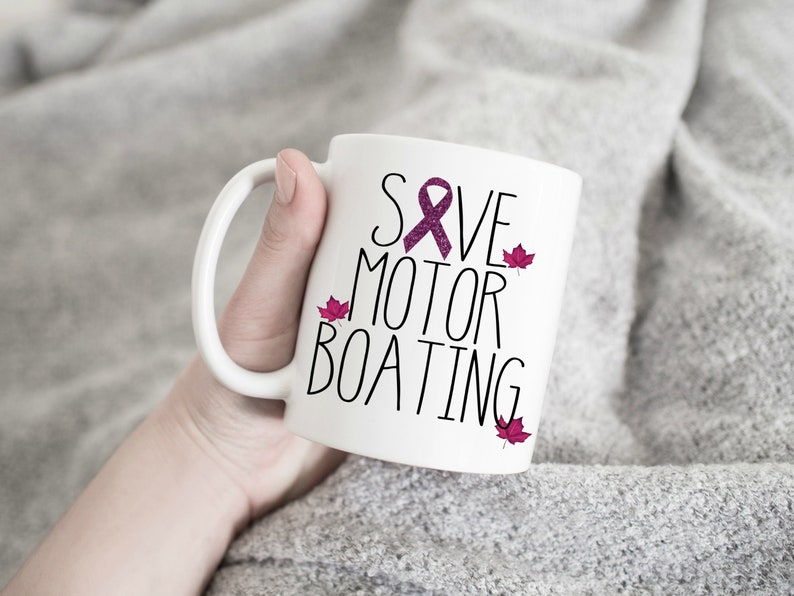 Save Motor Boating Breast Cancer Awareness Mug Survivor - Etsy