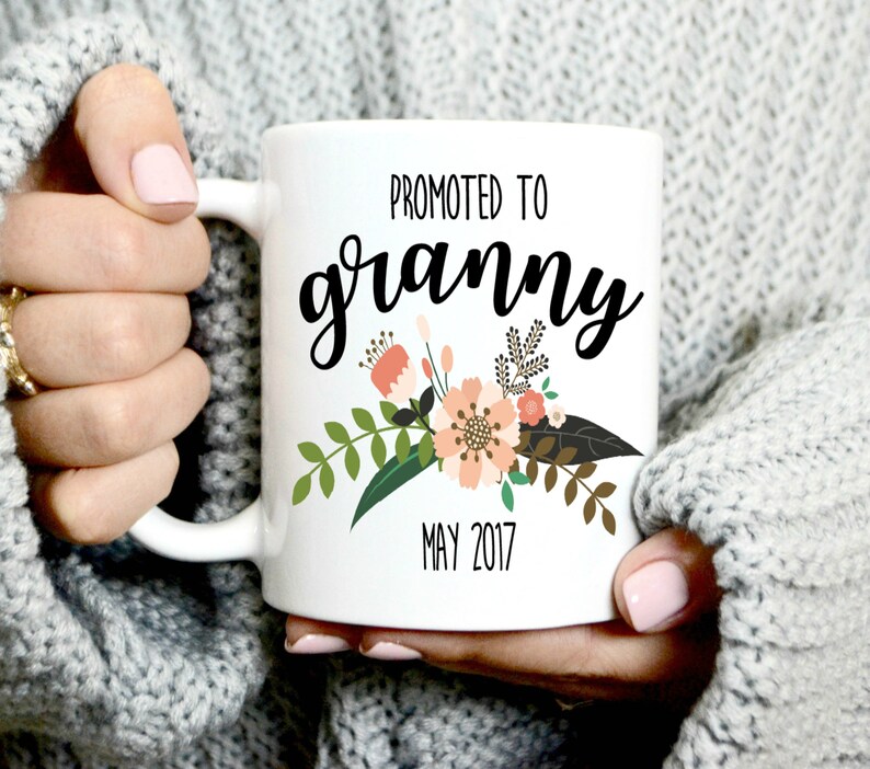 Promoted To Granny Coffee Mug Granny Gift Christmas Gift For Grandma Grandparents Day Gift From Grandchild Pregnancy Announcement image 3
