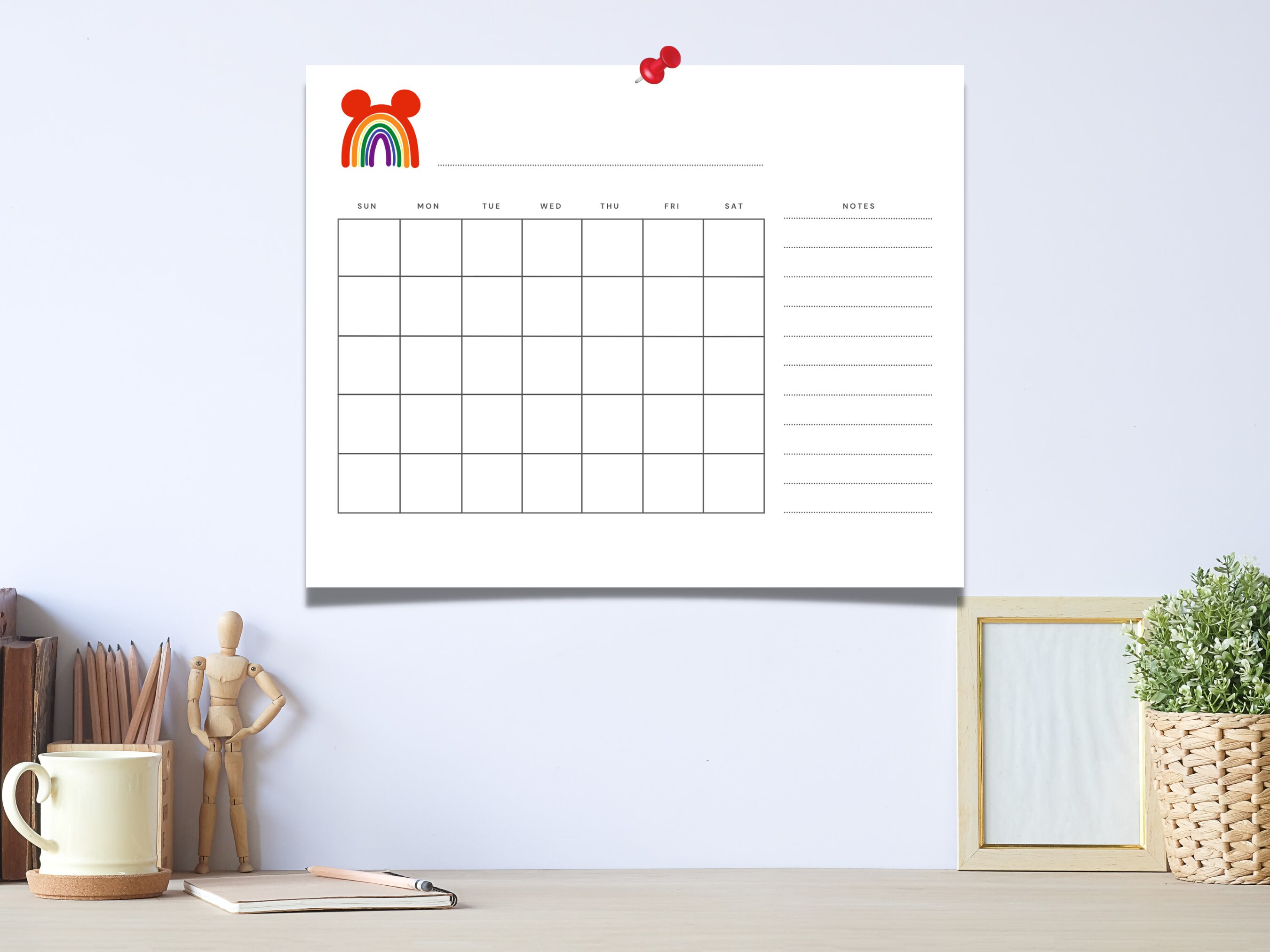 Mickey Calendar - Etsy
