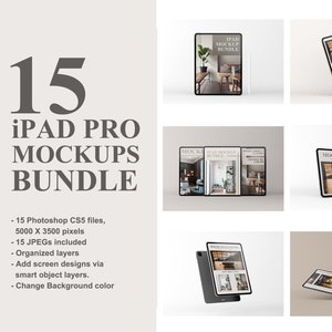 iPad pro Mockup Bundle | Procreate Szenenersteller Mockup | 15 Ipad Mockup Szenen