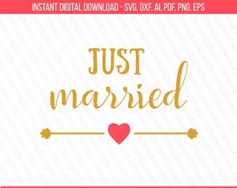 Just married png | Etsy