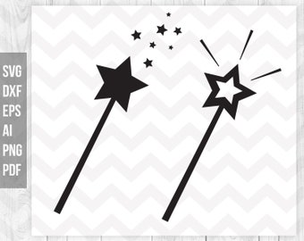 Magic Wand Stars Etsy