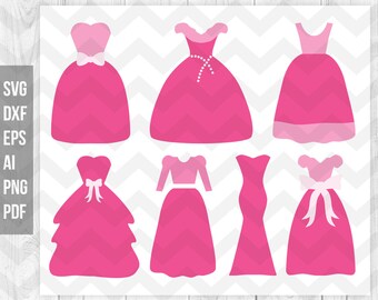 Princess Dress Svg Etsy