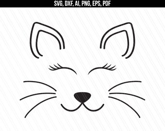Free Free 177 Cat Whiskers Cat Face Svg Free SVG PNG EPS DXF File