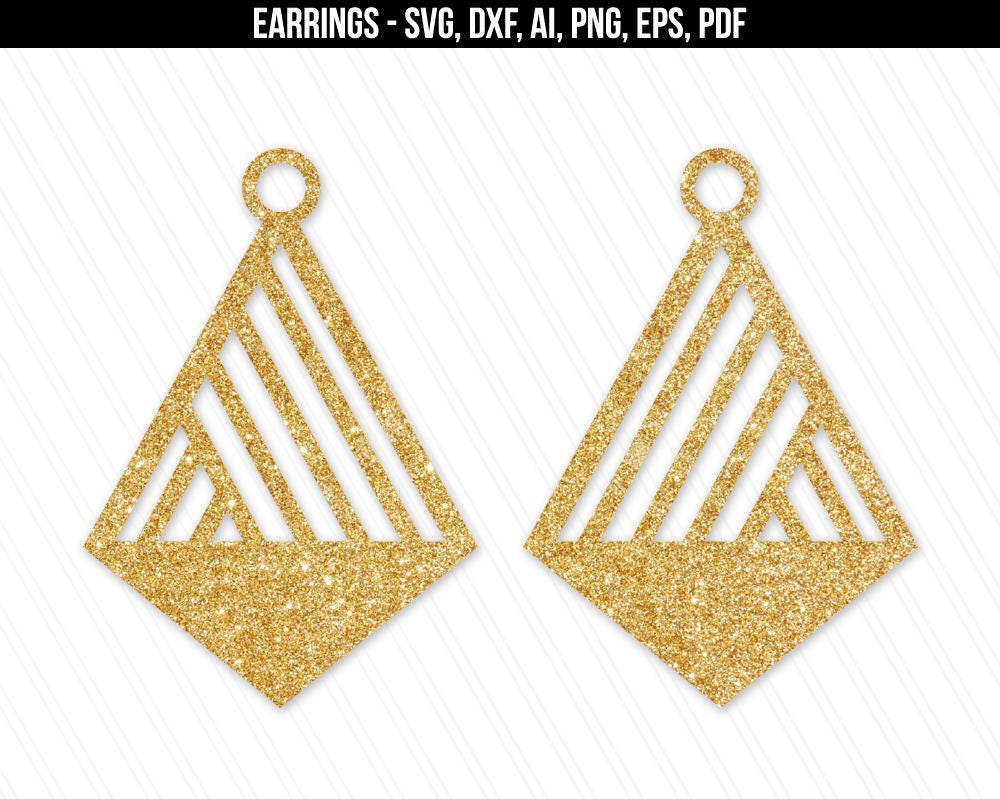 Download Earrings svg Jewelry svg dxf cut filesleather jewelry | Etsy