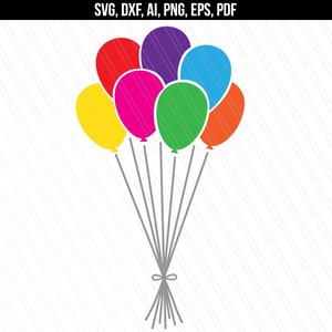 Balloons SVG, Balloon, Party svg, String, Balloon bunch, Balloons clipart, Balloon Vector,Cricut,Silhouette cut files-svg,dxf,ai,eps,png,pdf