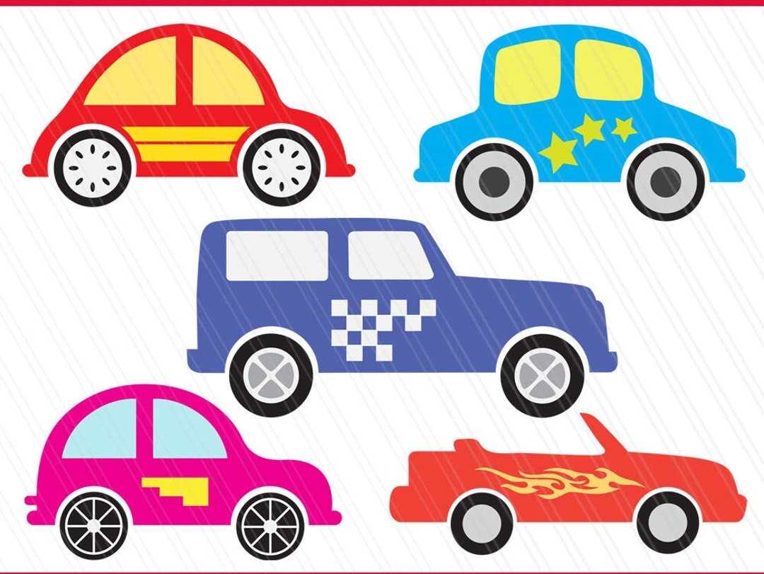 Car Svg Cut Files, Toy Car Svg Clipart for Kids, Car Png, Toy Cars