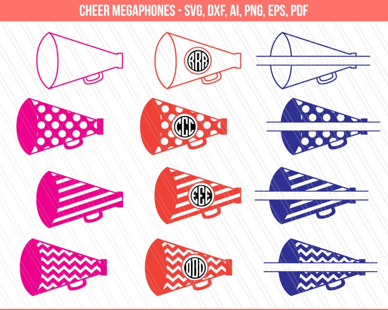 Cheer Megaphone Svg Cheerleading Svg Cricut Silhouette Etsy