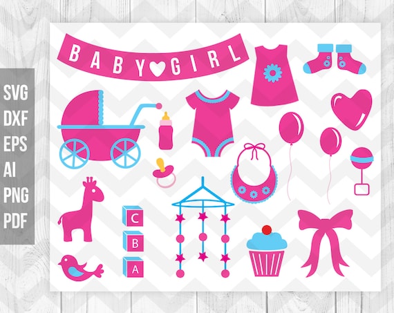 Download Baby Shower Svg Baby Girl Shower Cliparts Cricut Silhouette Etsy