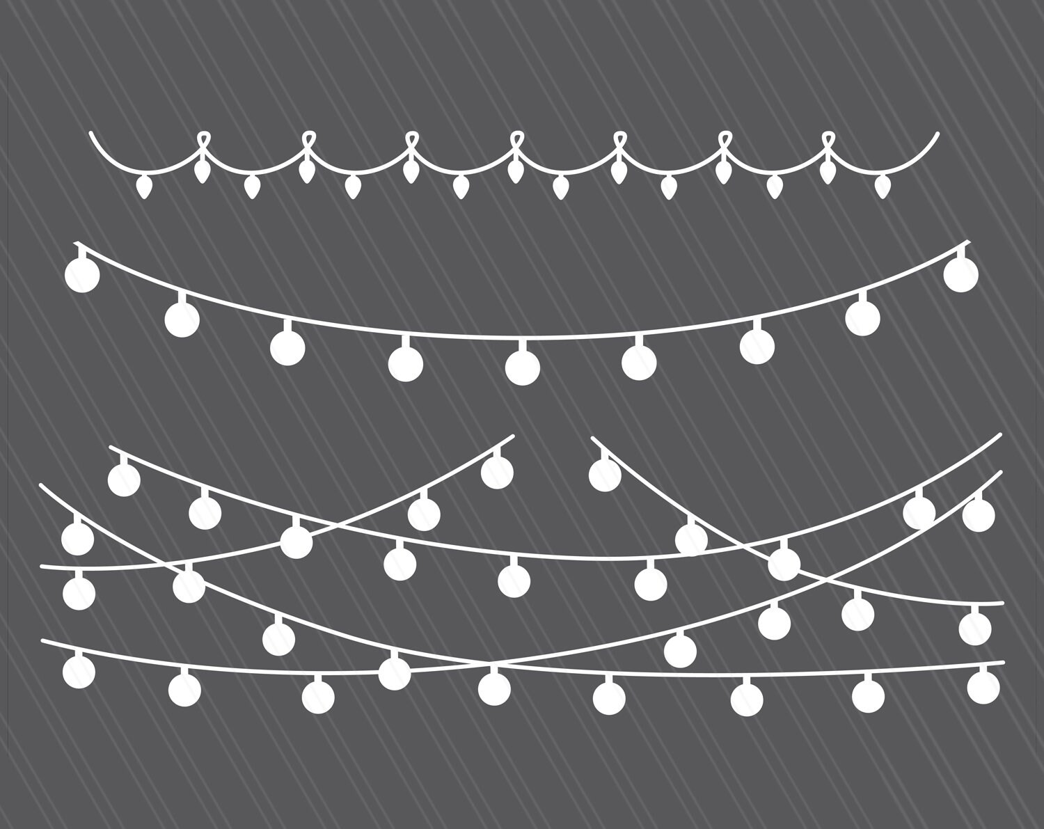 Christmas Lights SVG Decoration Cut Files Holiday Decoration - Etsy