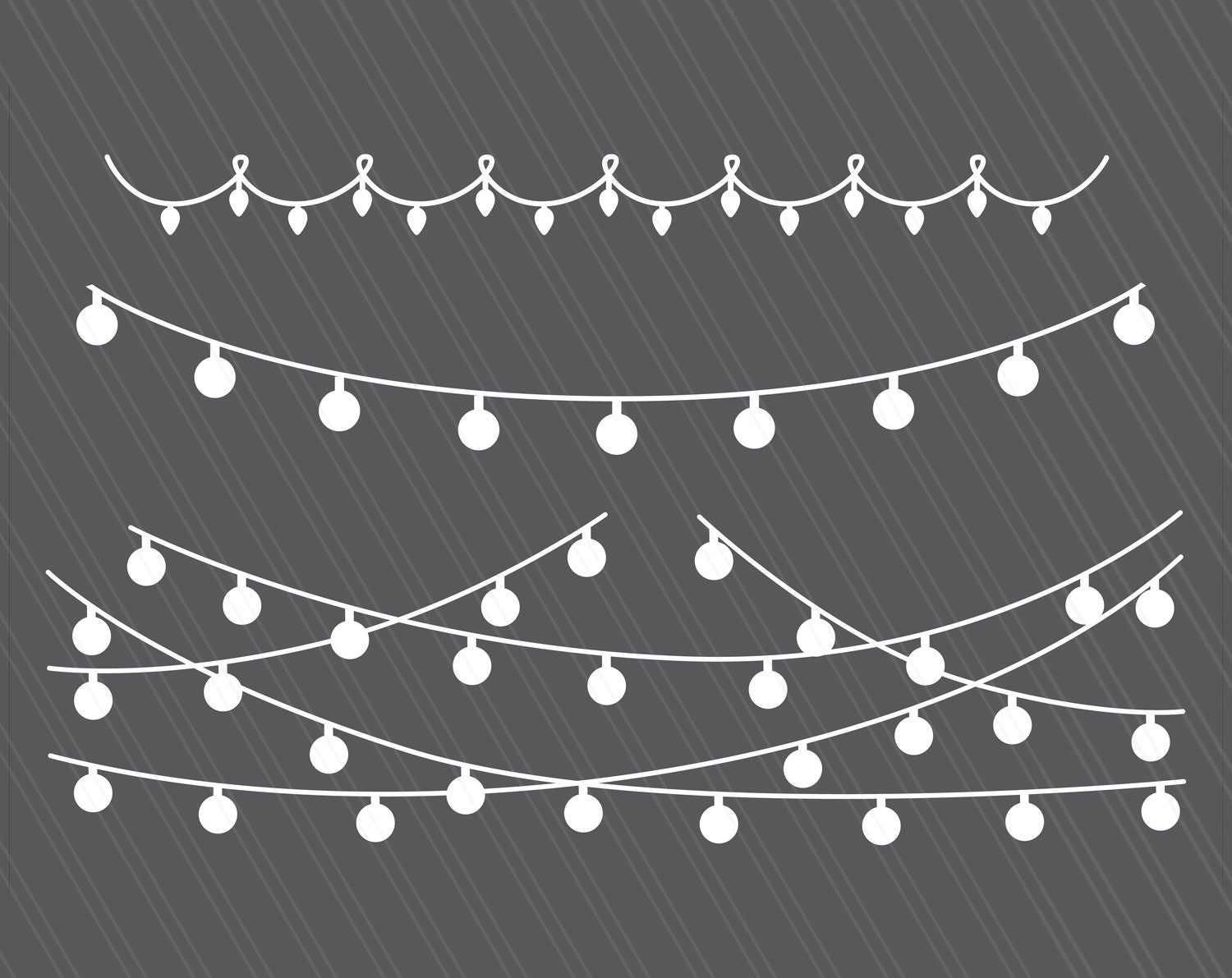 Christmas Lights SVG Decoration Cut Files Holiday Decoration Etsy