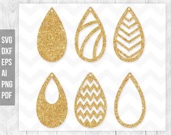 Orecchini a goccia svg,Tear drop svg,Orecchini svg,Orecchini in pelle,Gioielli svg,Modello orecchini, Cricut Silhouette - svg,dxf,ai,eps,png,pdf