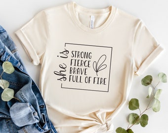 She is strong fierce brave full of fire svg, Strong Women svg, Girl Power, Feminist Shirt,Mom shirt, Work Out svg, cricut silhouette-dxf,png