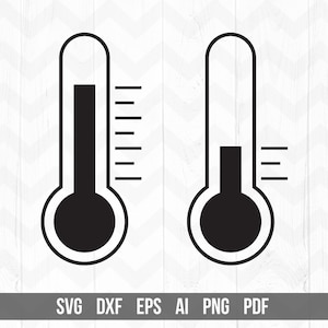 Thermometer SVG | Thermometer outline svg | Temprature PNG | Weather svg | Thermometer Clipart | Thermometer Cut File for cricut silhouette