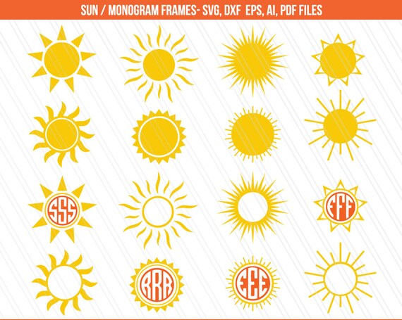 Download Sun Svg Sun Monogram Summer Svg Sunlight Svg Cricut Svg Etsy