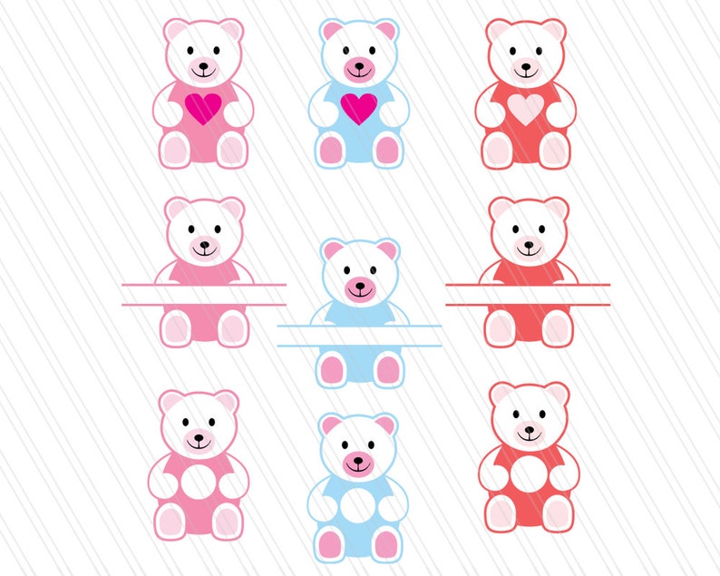Download Teddy bear SVG valentine's day svg teddy bear for kids | Etsy