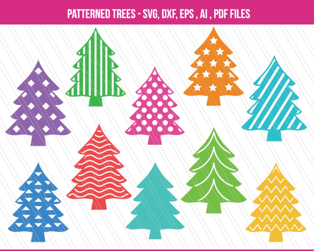 Christmas SVG, Christmas Tree Svg, Christmas Tree Clipart, Patterned