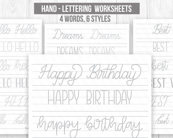 x11 calligraphy hand lettering practice sheets